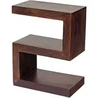Mango Dakota S Shape Display Unit - Mango Wood