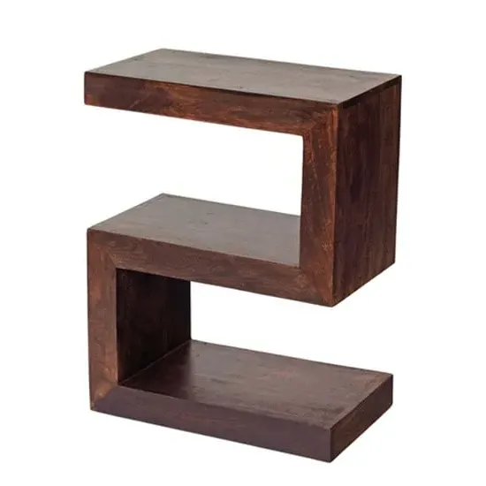 Mango Dakota S Shape Display Unit - Mango Wood image