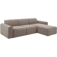 Manheim Left Hand 3-Seater Corner Sofa - Beige, Fabric
