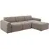 Manheim Left Hand 3-Seater Corner Sofa - Beige, Fabric
