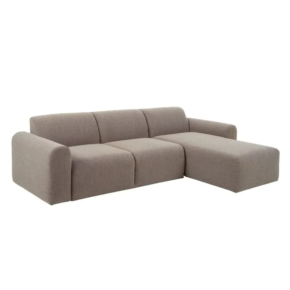 Manheim Left Hand 3-Seater Corner Sofa - Beige, Fabric image