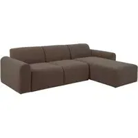 Manheim Left Hand 3-Seater Corner Sofa - Taupe, Fabric