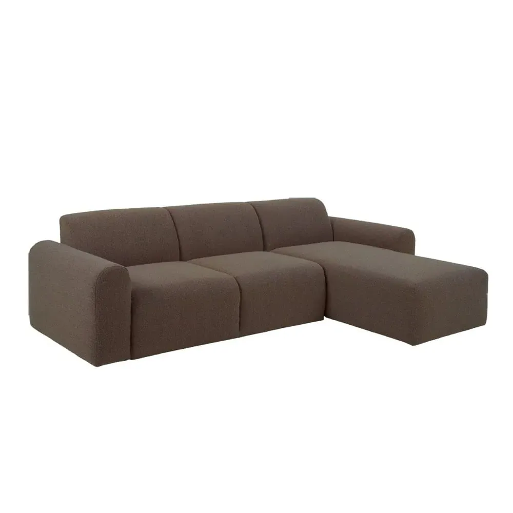 Manheim Left Hand 3-Seater Corner Sofa - Taupe, Fabric