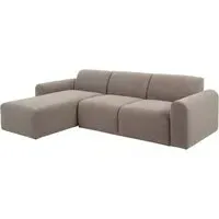 Manheim Right Hand 3-Seater Corner Sofa - Beige, Fabric