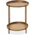 Mania Round Metal Side Table - Gold
