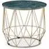 Mania Round Side Table - Gold, Marble