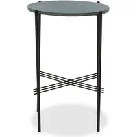 Mania Round Side Table - Green, Marble
