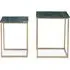 Mania Square Nest of 2 Tables - Gold, Marble