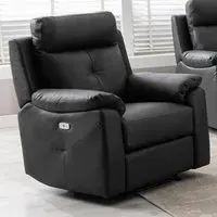 Manila 1-Seater Electric Recliner Sofa - Anthracite, Leather