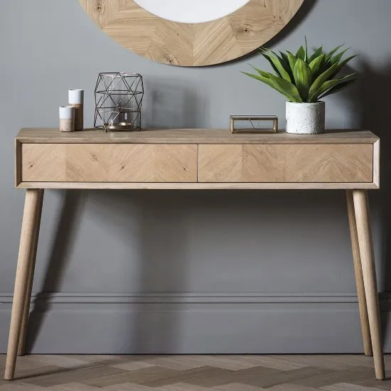 Manistee Console Table with 2 Drawers - Oak