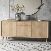 Manistee Wooden Sideboard with 2 Doors 3 Drawers - Oak