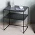Manitowoc Large End Table with Undershelf - Black, Metal