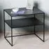 Manitowoc Small End Table with Undershelf - Black, Metal