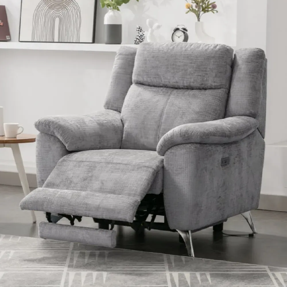 Mankato 1-Seater Electric Recliner Sofa - Ash, Fabric image