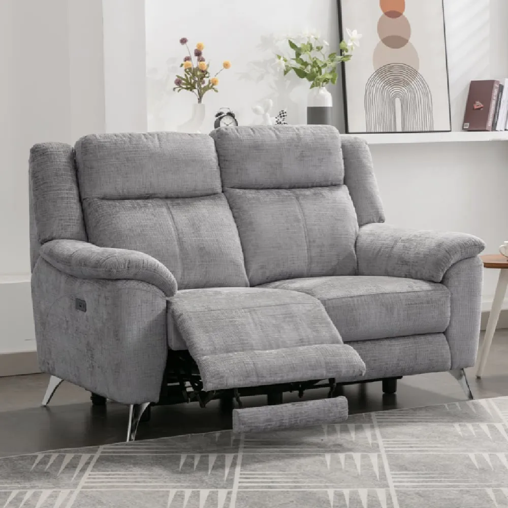 Mankato 2-Seater Electric Recliner Sofa - Ash, Fabric
