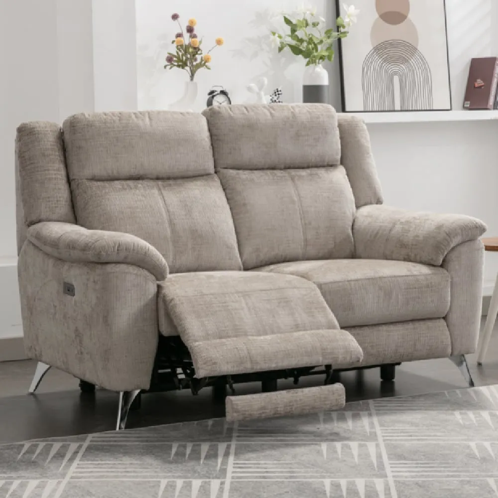 Mankato 2-Seater Electric Recliner Sofa - Fossil, Fabric