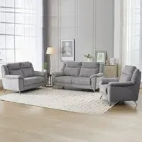 Mankato 3-Piece Sofa Suite - Ash, Fabric