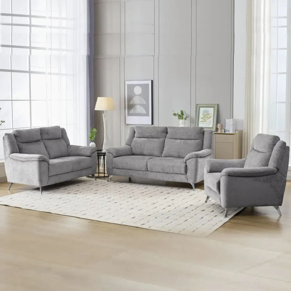 Mankato 3-Piece Sofa Suite - Ash, Fabric image