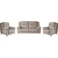 Mankato 3+1+1 Seater Sofa Set - Fossil, Fabric