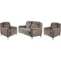 Mankato 3+1+1 Seater Sofa Set - Stone, Fabric