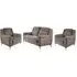 Mankato 3+1+1 Seater Sofa Set - Stone, Fabric
