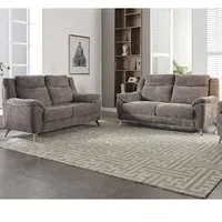 Mankato 3+2 Seater Sofa Set - Stone, Fabric