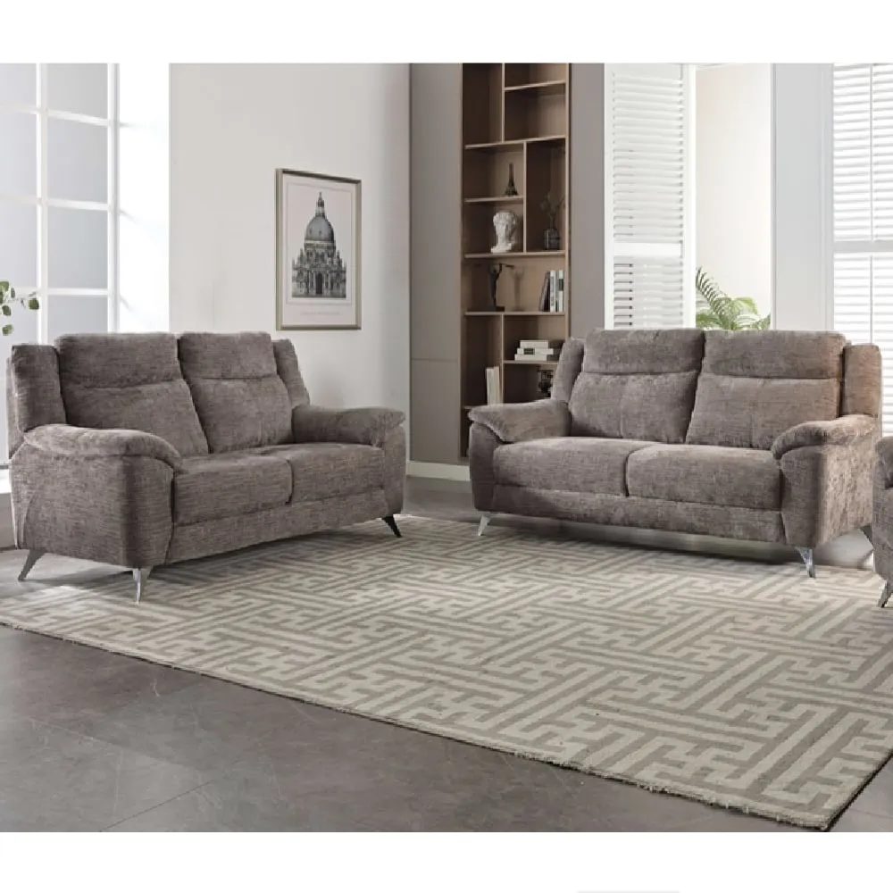 Mankato 3+2 Seater Sofa Set - Stone, Fabric