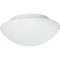 Mankato Small Bathroom Ceiling Light - White, Opal Glass