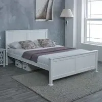 Manley King Size Bed Frame - White