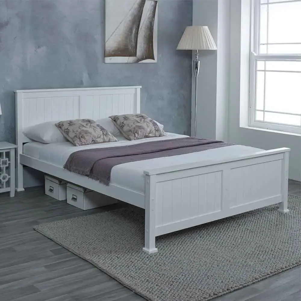 Manley King Size Bed Frame - White image