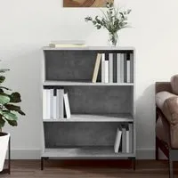 Manric 2-Shelf Bookcase - Concrete Effect, Engineered Wood
