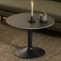 Manteo Round Coffee Table - Black, Ceramic