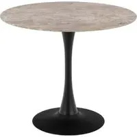 Manteo Round Dining Table - Brown, Ceramic