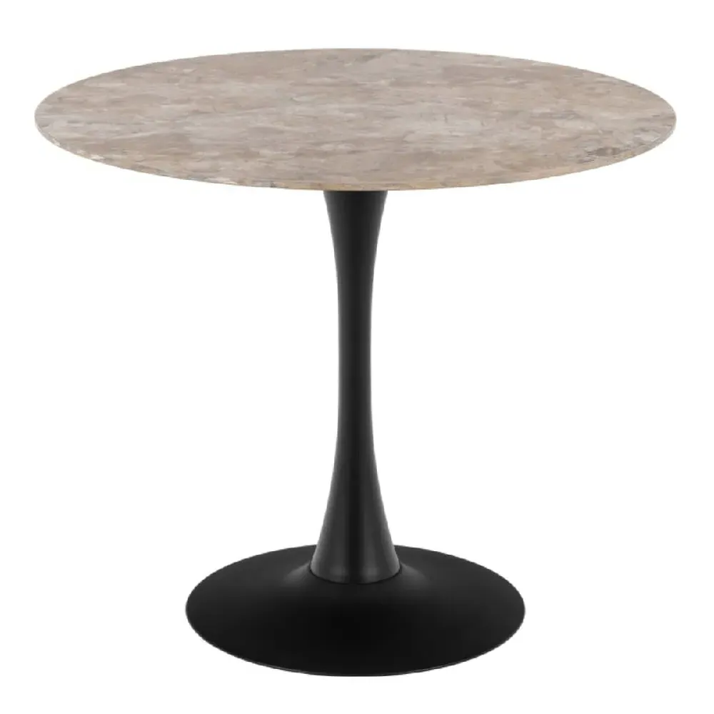 Manteo Round Dining Table - Brown, Ceramic image