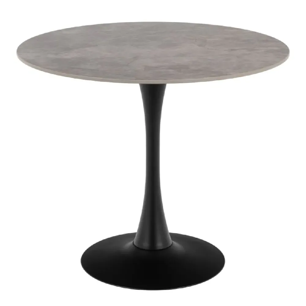 Manteo Round Dining Table - Grey, Ceramic