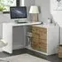 Mantua Swivelling Computer Desk - White, Oak