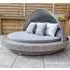 Maona Round Day Bed with Canopy - Grey, Rattan
