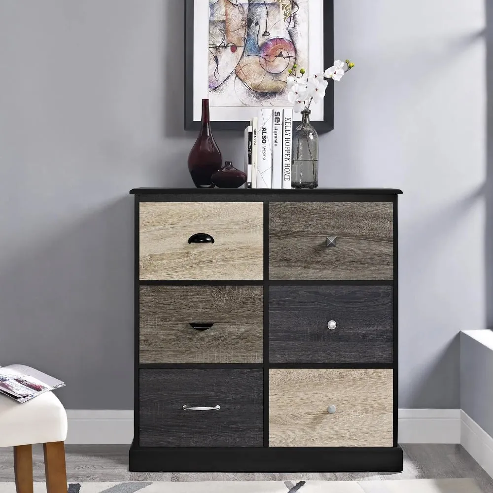 Maraca 6-Door Storage Cabinet - Black, Wood image