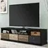 Maraca Large TV Stand with 4 Drawers - Black, Wood