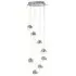 Marbles 8 Light Multi Drop Pendant Light - Chrome