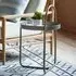 Marbury Round Side Table with Removable Tray - Latte, Metal