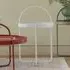 Marbury Round Side Table with Removable Tray - White, Metal