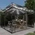 Marcel 3m x 3m Gazebo with Net and LED Lights - Anthracite