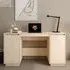 Marcel Laptop Desk with 2 Door Storage - Natural, Pine Wood