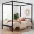 Marcia King Size Bed Frame - Black, Wood