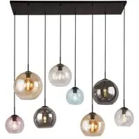 Mardi 8-Light Bar Pendant Light - Black, Glass