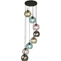 Mardi 8-Light Pendant Light - Black, Glass