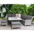 Maree Rattan Garden Corner Dining Set with Firepit - Grey