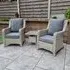 Maree Rattan Garden Lounge Set with Drinks Table - Grey
