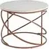 Maren Round Coffee Table - White Marble, Copper